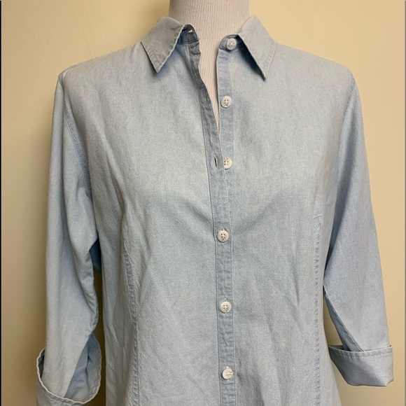 Columbia Chambray Halifax Top Size L - Picture 2 of 9